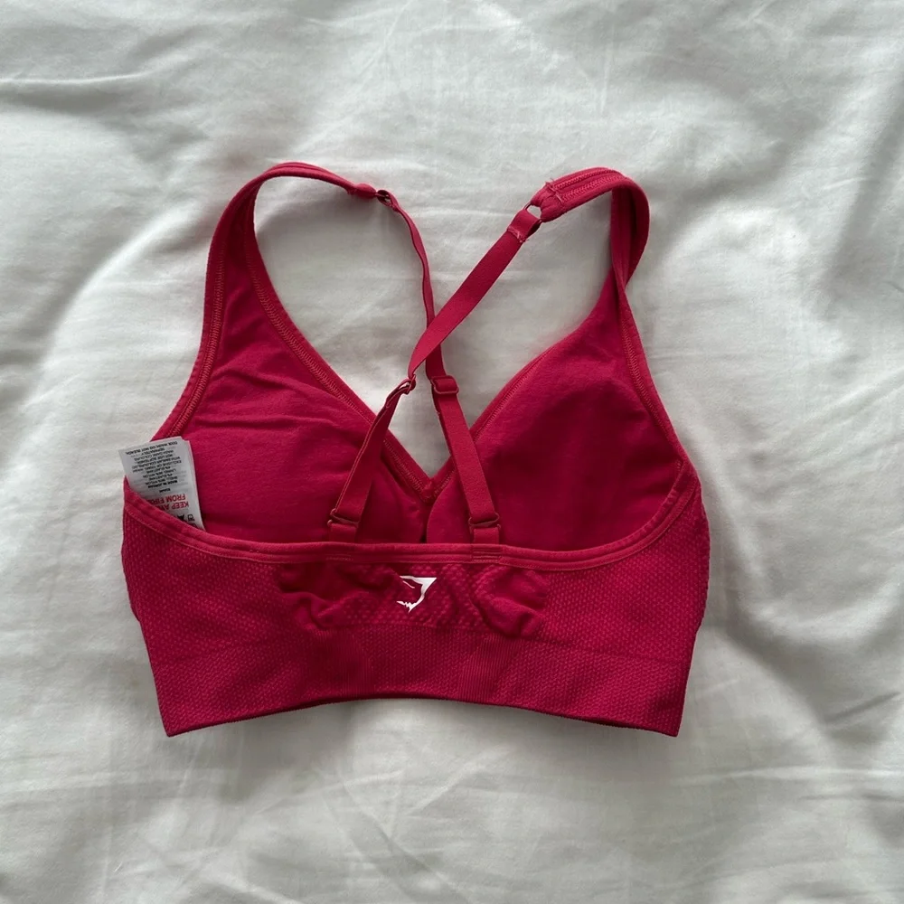 Gymshark Raspberry Sports Bra - Picture 2 of 2